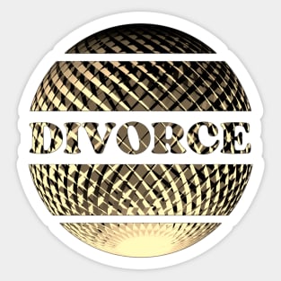 Divorce celebration in gold Sticker